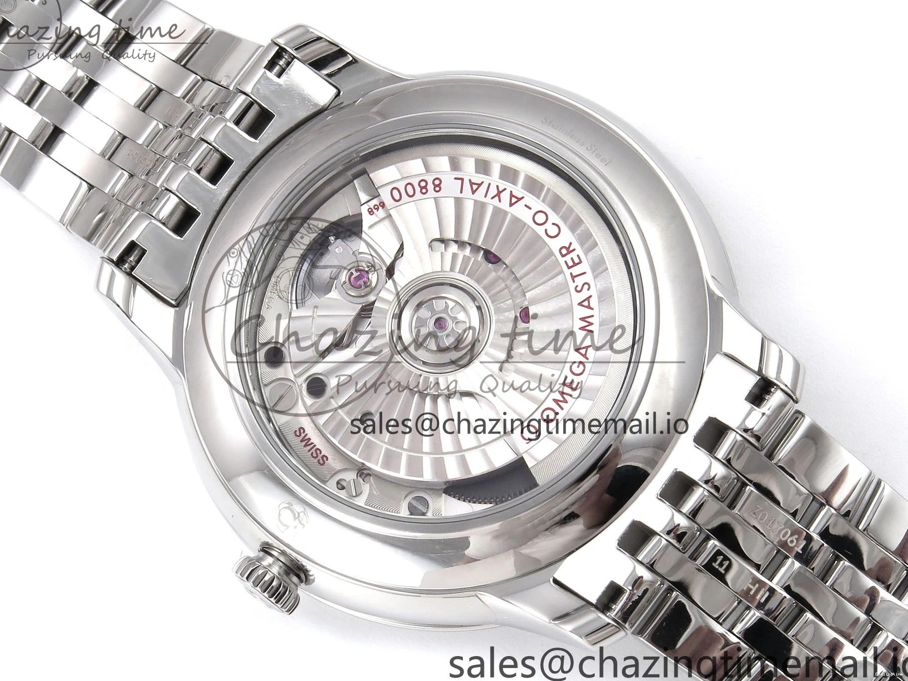 0225 Supportive De Ville Date SS VSF 1:1 Best Edition Blue Dial on SS Bracelet A 7700